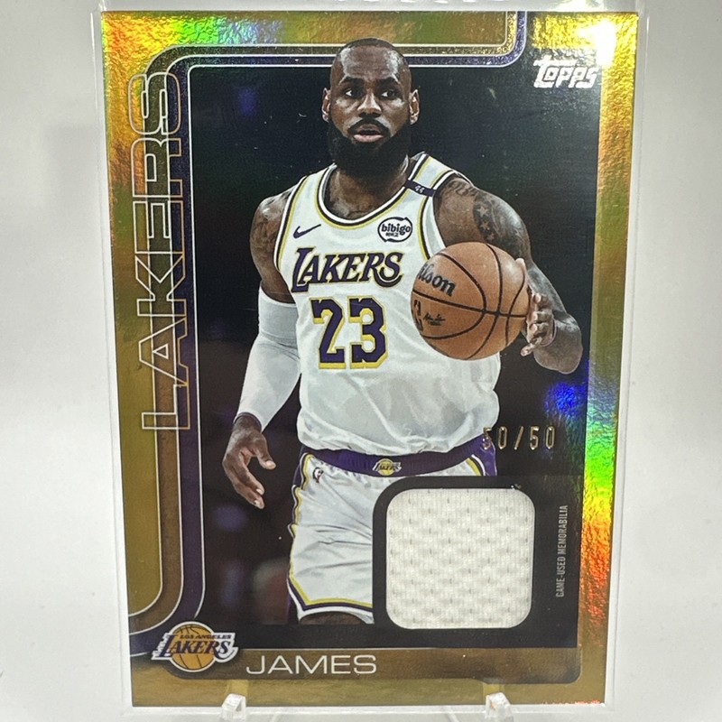 2025-26 Topps Basketball LeBron James Gold Foil Game Used Jersey Patch Relic /50