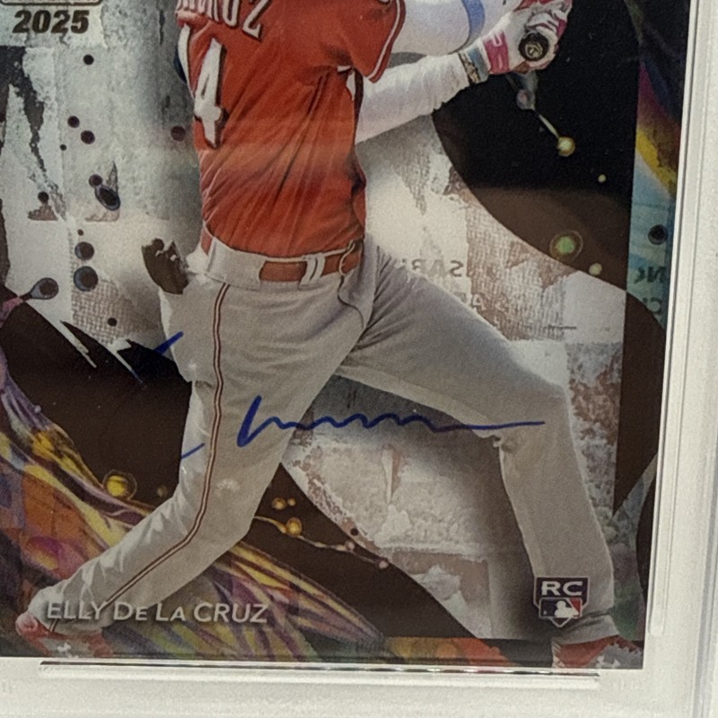 2025 Topps Archives Signature Series Ella De Le Cruz Auto 2024 Finest 1/1 Reds view 2