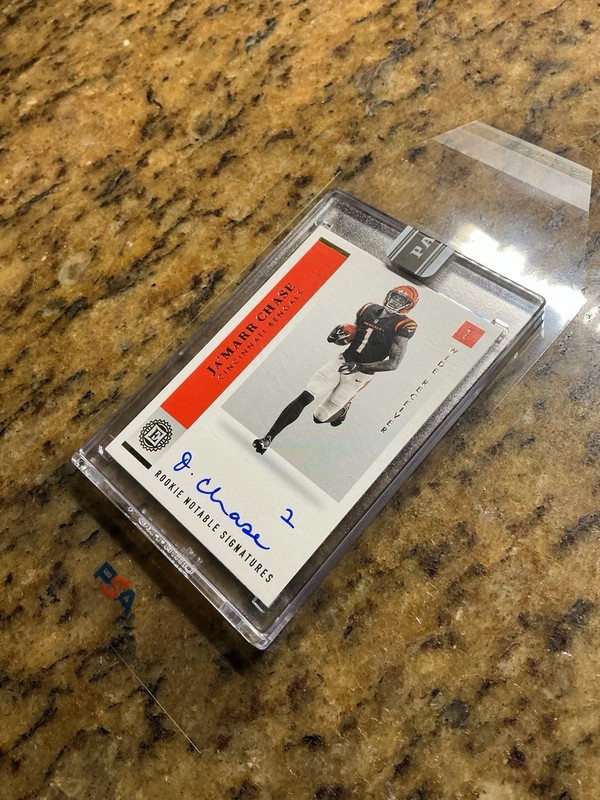 JA’MARR CHASE 2021-22 Panini Encased Rookie RC BLACK BOX #1/1 On Card Auto