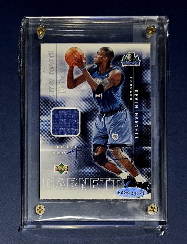 2000 Upper Deck Kevin Garnett Game Used Oversize Jersey Auto w/UD COA Exquisite view 2