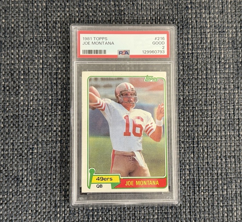 1981 Topps Joe Montana #216 PSA 2
