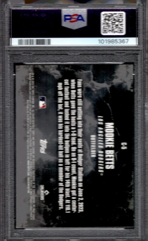 Mookie Betts CRUSHED 2023 Topps Chrome Update MLB Dodgers Case Hit SP PSA 10 view 2