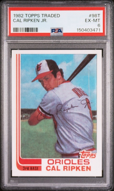 1982 Topps Traded Cal Ripken #98T PSA 6 Rookie Card RC Baltimore Orioles