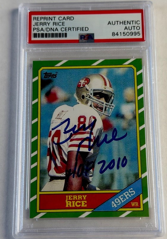 1986 Topps Jerry Rice Rookie Signed PSA/DNA Certified Auto #161 RC 49ers