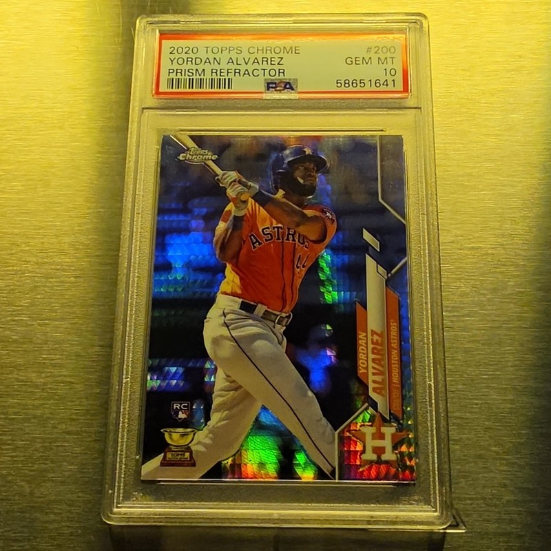 2020 Topps Chrome Yordan Alvarez Rookie Prism Refractor #200 PSA 10 Astros