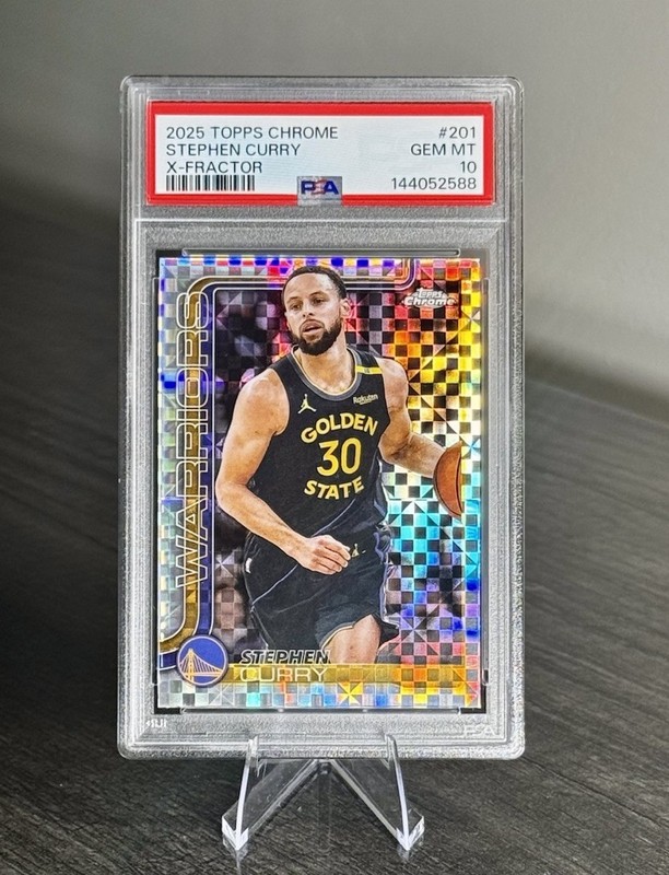 2025 TOPPS CHROME X-FRACTOR #201 STEPHEN CURRY PSA 10 💎