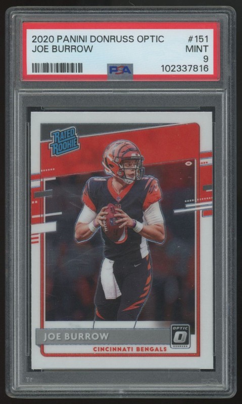 2020 Panini Donruss Optic Joe Burrow RC Rated Rookie #151 PSA 9