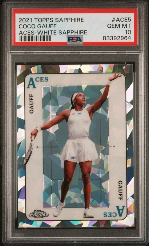 2021 Topps Sapphire Coco Gauff  Rookie Aces White /99 PSA 10 LOW POP SSP 💎