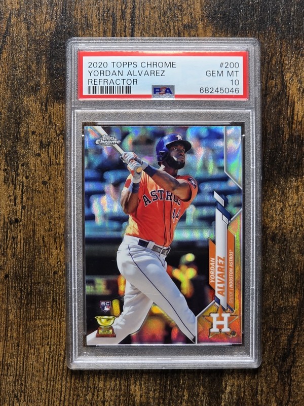 2020 Topps Chrome Refractor Yordan Alvarez (RC) #200 PSA 10 GEM MT - Astros