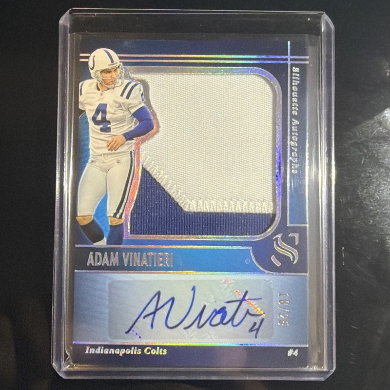 Panini 2025 Silhouette Adam Vinatieri Colts Silhouette Auto Patch  /25