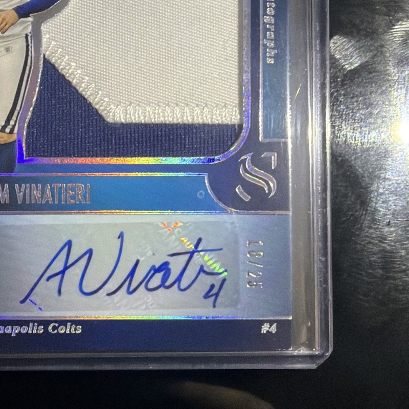 Panini 2025 Silhouette Adam Vinatieri Colts Silhouette Auto Patch  /25 view 2