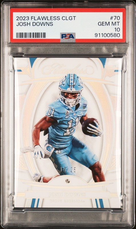 2023 Panini Flawless Collegiate #70 Josh Downs PSA 10