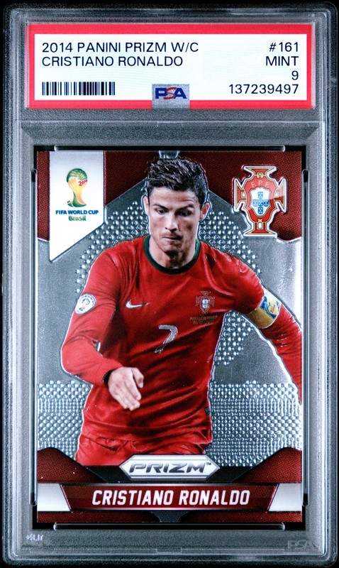 2014 Panini Prizm World Cup #161 Cristiano Ronaldo PSA 9