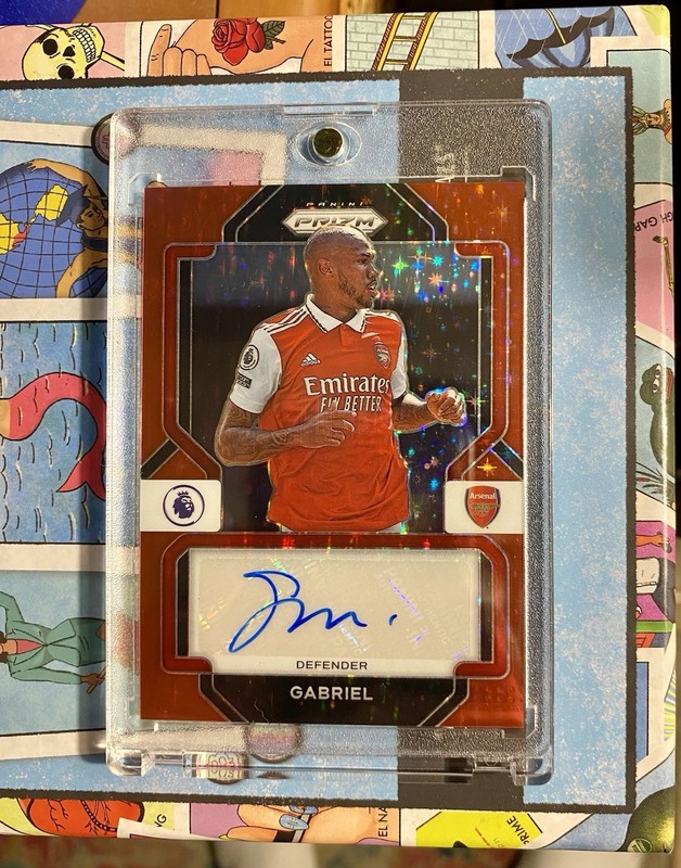 2022/23 Panini Prizm Red Stars Gabriel Magalhaes Autograph  Auto Arsenal SP