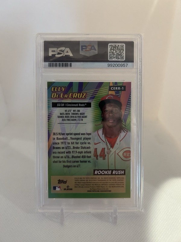 2024 Topps Chrome - All-Etch Rookie Rush Elly De La Cruz /99 PSA 10 view 2