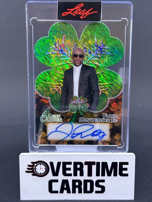2026 Leaf St Patrick's Day Floyd Mayweather Jr. 4 Leaf Clove One of One Auto 1/1