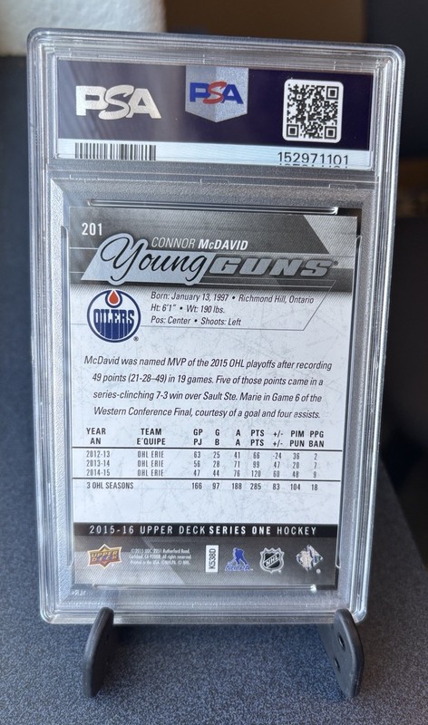 2015-16 Upper Deck - Young Guns Connor McDavid #201 (RC) view 2