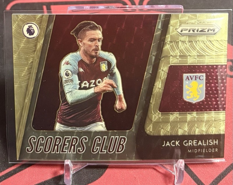 2020-21 Panini Prizm Premier League Scorers Club Gold Power Jack Grealish 1/5