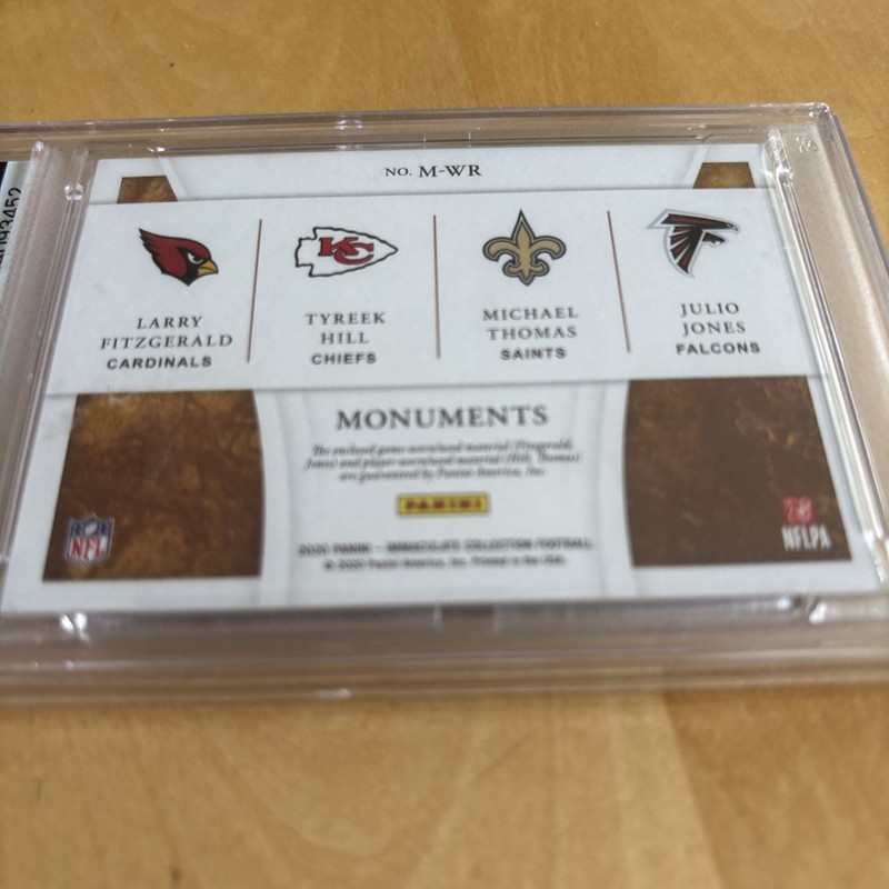 2020 Panini - Immaculate Hill, Fitzgerald, Julio /49 All 3 game worn patch  view 2