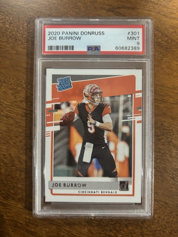 ✨2020 Panini Donruss  Joe Burrow Rated Rookie RC #301 Bengals PSA 9 Mint