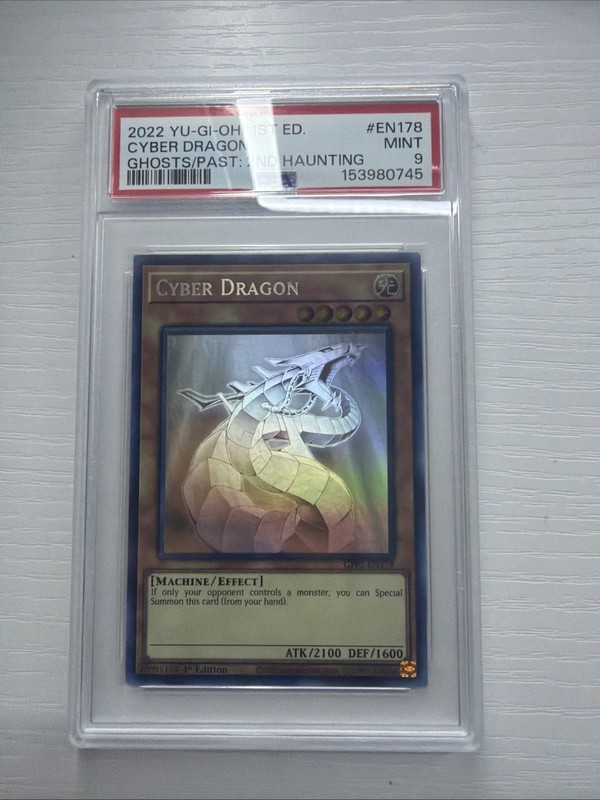 2022 Yu-Gi-Oh! Cyber Dragon GFP2-EN178 Ghost Rare PSA 9
