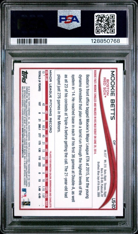 2014 Topps Chrome Update - Mookie Betts #US-20 PSA 5 view 2