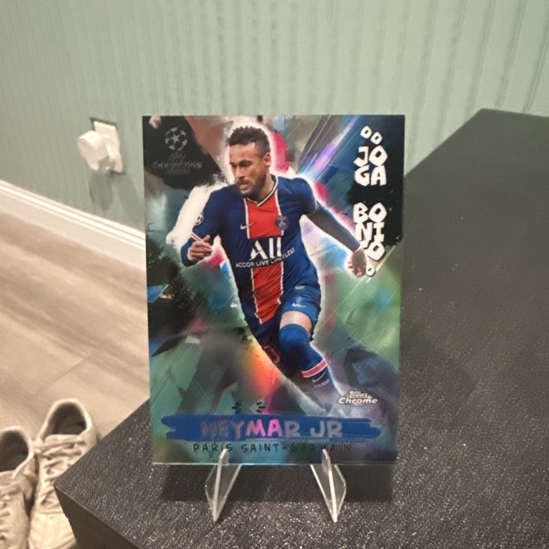 2020-21 Topps Chrome UCL Joga Bonito Aqua Refractor /199 Neymar Jr #JB-5 PWE