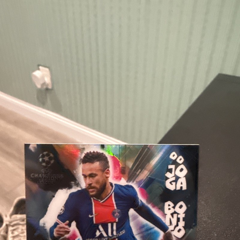 2020-21 Topps Chrome UCL Joga Bonito Aqua Refractor /199 Neymar Jr #JB-5 PWE view 2