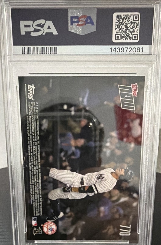Topps 2017 Topps Now Aaron Judge New York Yankees ALCS #770 /2777 RC PSA 9 view 2