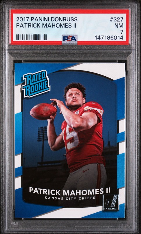 2017 Donruss #327 Patrick Mahomes II PSA 7