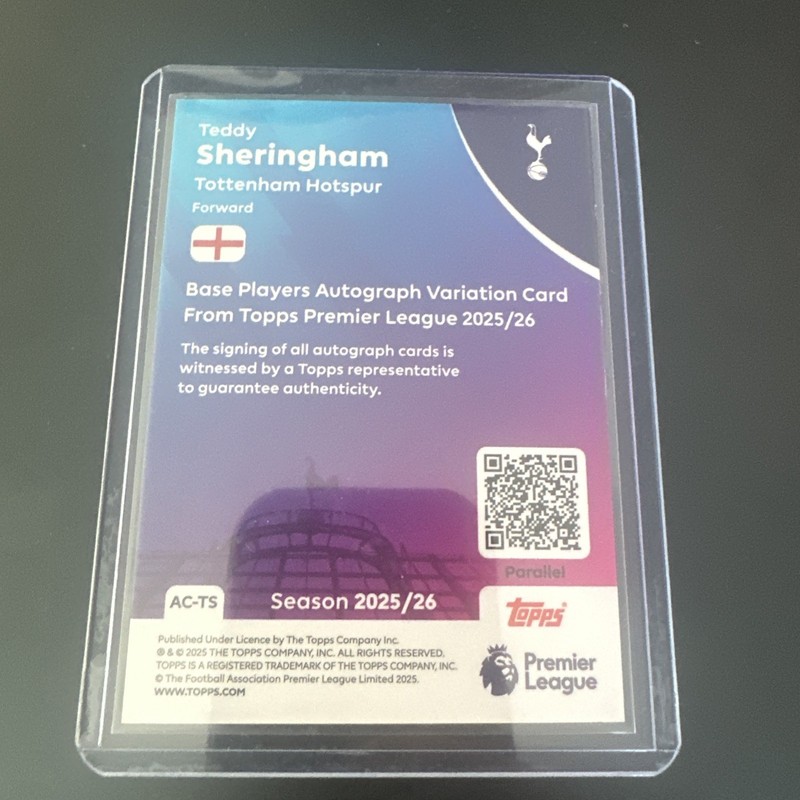 2026 Topps Premier League Teddy Sheringham Auto /50 view 2