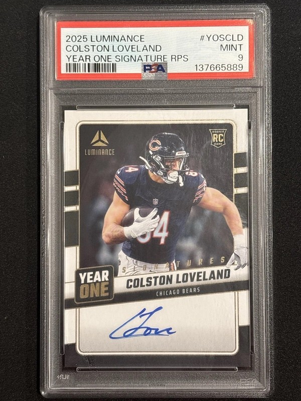 PSA 9 Caleb Williams Auto PS9 Colston Loveland auto ++ Rookie Patches view 2