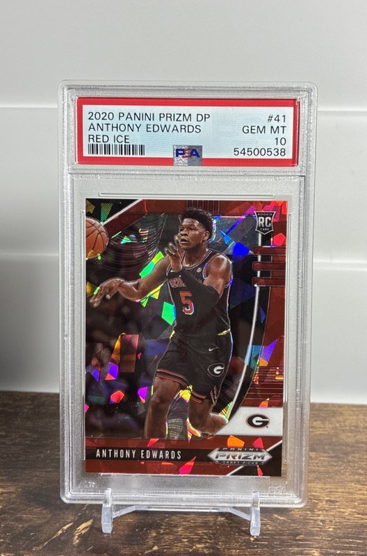 2020-21 Panini Prizm DPAnthony Edwards Red Ice PSA 10 RC