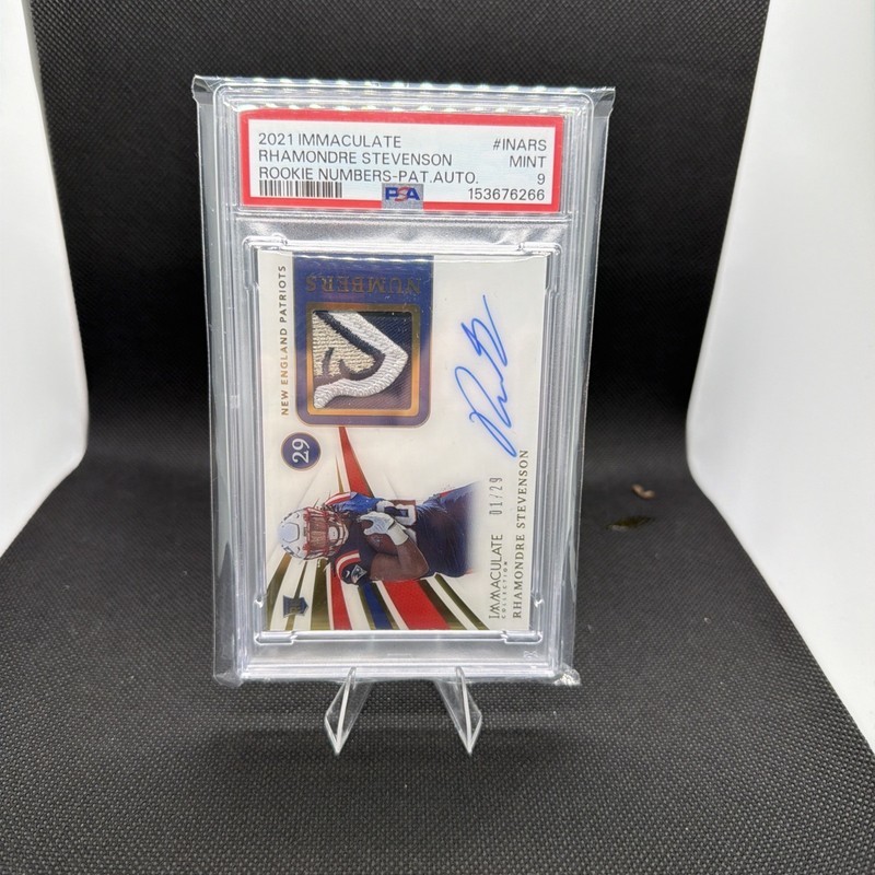2021 Immaculate Numbers Rookie Patch Auto Premium 1/29 Rhamondre Stevenson RPA 