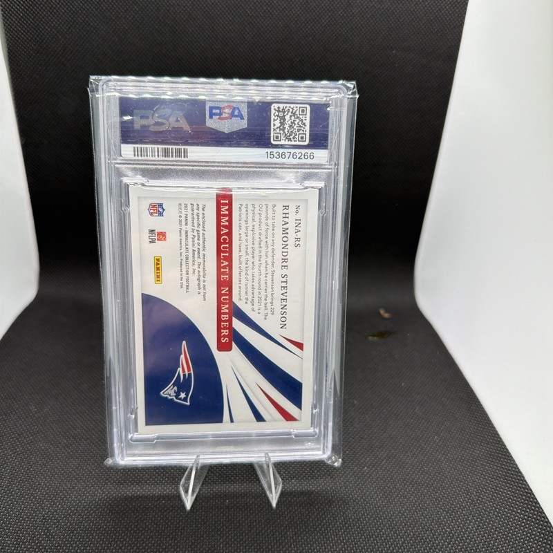 2021 Immaculate Numbers Rookie Patch Auto Premium 1/29 Rhamondre Stevenson RPA  view 2