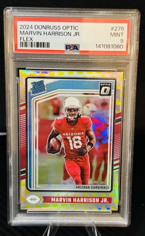 2024 Panini Donruss Optic Marvin Harrison Jr. Flex Prizm #276 /149 PSA 9 Rookie view 1