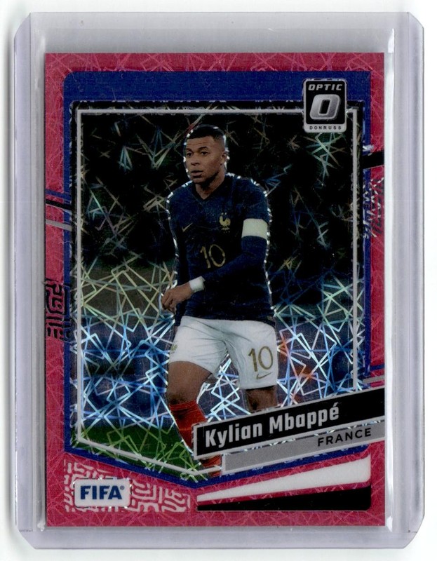 2023-24 Donruss #17 Kylian Mbappe Optic Pink Velocity /99 | France