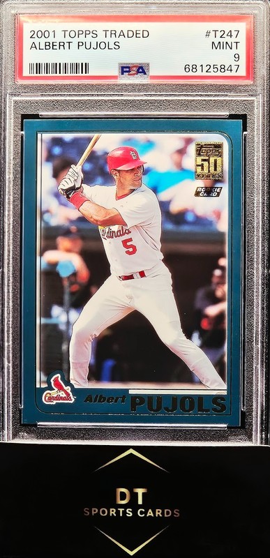 2001 TOPPS TRADED- ALBERT PUJOLS #T247 (RC) PSA 9 MINT