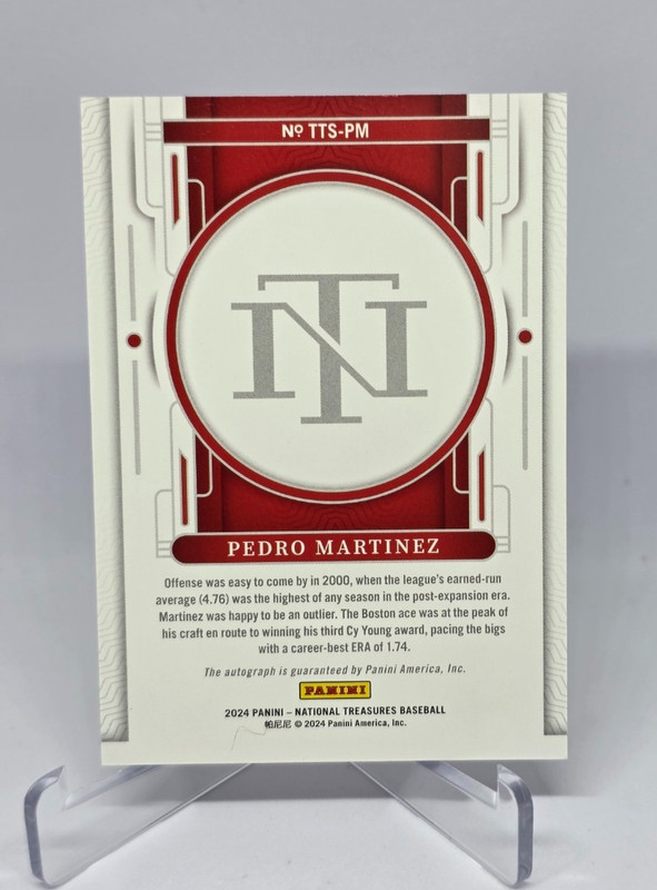 2024 National Treasures - Pedro Martinez #TTS-PM Auto Timeless Talents 34/49 view 2