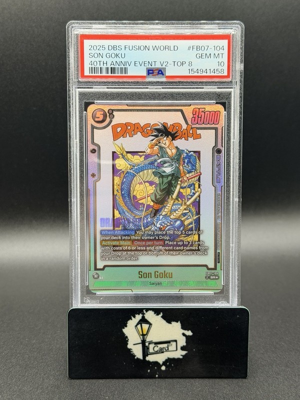 2025 DRAGON BALL SUPER CARD GAME FUSION WORLD TOP 8 #FB07-104 SON GOKU PSA 10
