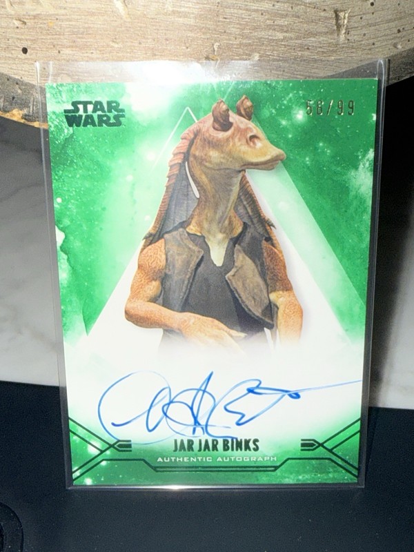 Star Wars Smugglers Outpost Ahmed Best Jar Jar Binks Auto /99 Stellar Signatures