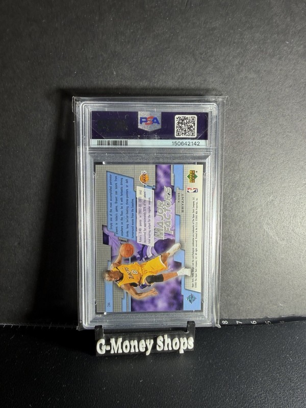 KOBE BRYANT 2003/04 UPPER DECK FINITE #244 MAJOR FACTORS #/1000 PSA 8 view 2