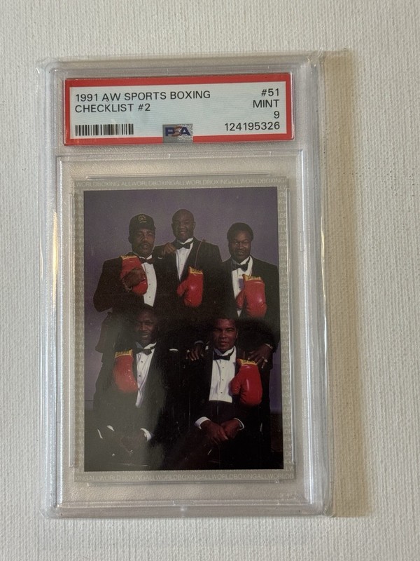 1991 AW SPORTS BOXING Checklist #2 PSA 9 #51