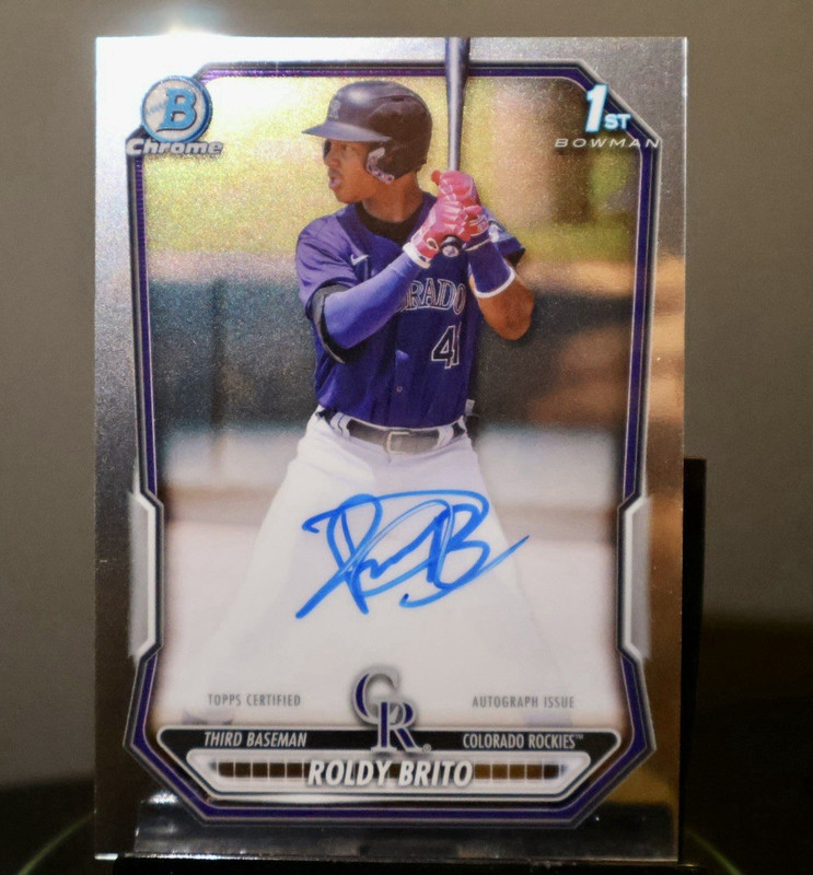 Bowman 2026 Bowman Chrome Roldy Brito 1st Bowman Auto #CPA-RB Rockies MLB