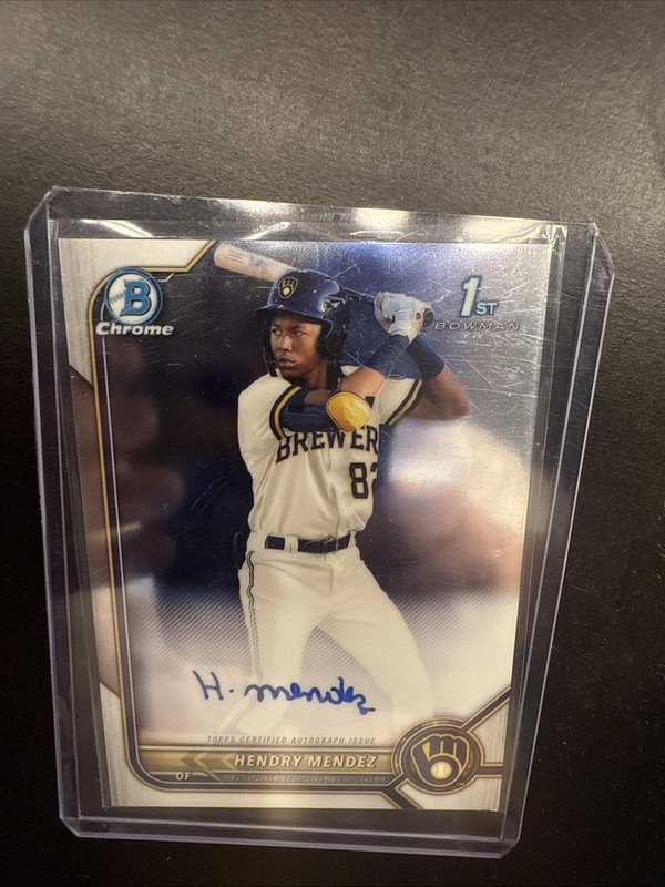 2022 Bowman Chrome Hendry Mendez Auto Autograph First CPA-HM