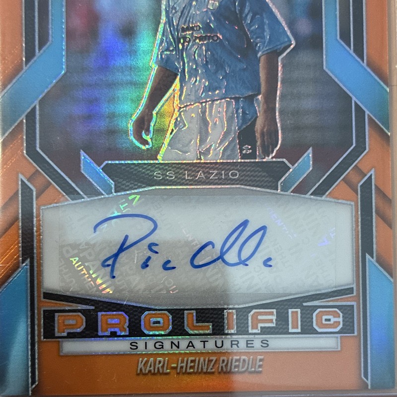 Panini 2025-26 Prizm FIFA Karl-Heinz Riedle Prolific Signatures Auto /25 view 2
