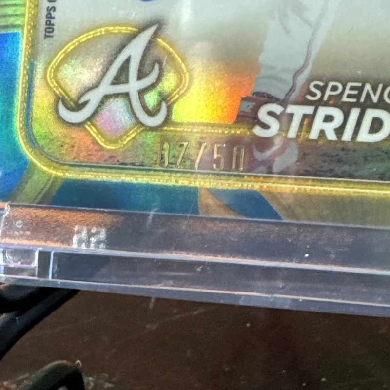 2024 Topps Gilded  Chrome Gold Auto /50 Spencer Strider #CGA-SS view 2