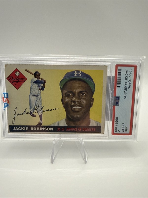 1955 Topps - Jackie Robinson #50 Brooklyn Dodgers PSA 2 🔥Beautiful Card 🔥