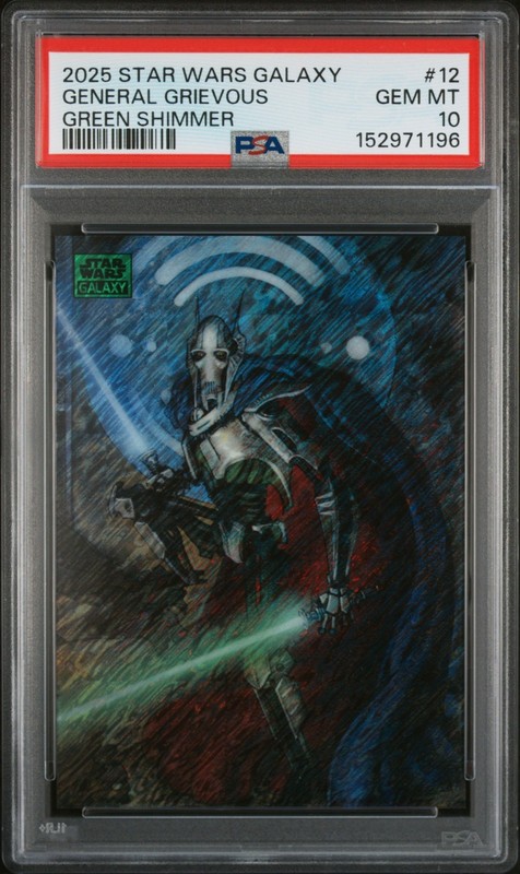 (PSA 10) 2025 Star Wars Galaxy #12, “General Grievous” Shimmer /199 view 2