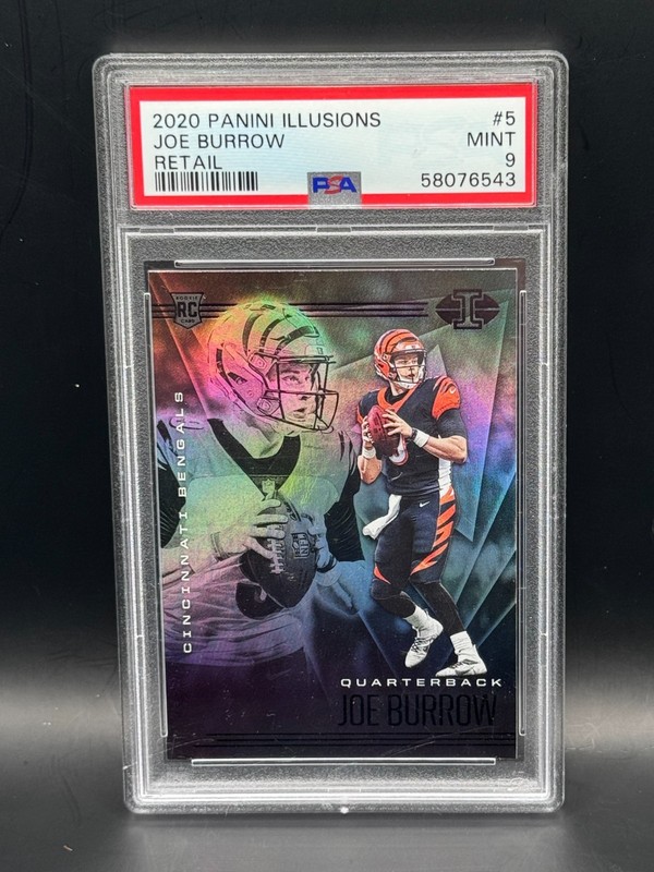 2020 Panini Illusions Joe Burrow Retail PSA 9 Rookie #5 Bengals RC 